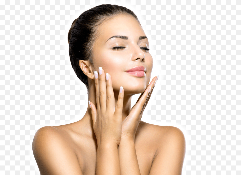 Relax Rejuvenate Refresh Lady Facial Best Spa In Barrie Girl Touching Her Face, Person, Head, Adult, Neck Free Png