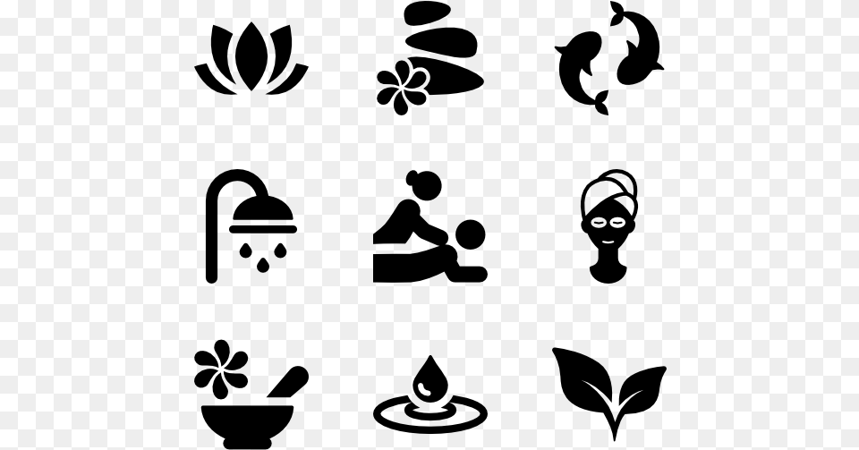 Relaxing In A Spa Clip Art Spa Symbol, Gray Free Transparent Png