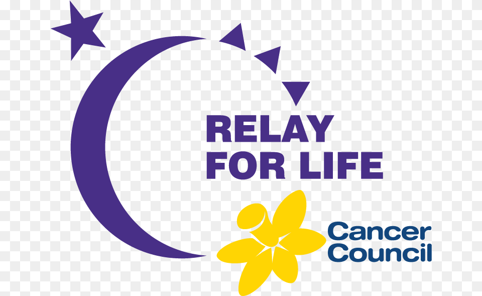 Relay For Life Cancer Council, Logo, Flower, Plant, Star Symbol Free Png