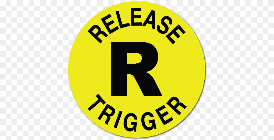 Release Trigger 1 Inch Circle Fluorescent Yellow Stickers Dot, Logo, Symbol, Disk, Text Png Image
