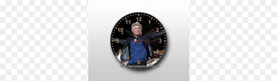 Relgio De Parede Jon Bon Jovi, Analog Clock, Clock, Adult, Male Png