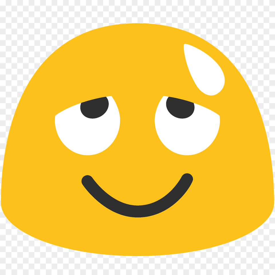 Relieved Face Emoji Clipart, Cap, Clothing, Hat, Swimwear Png Image