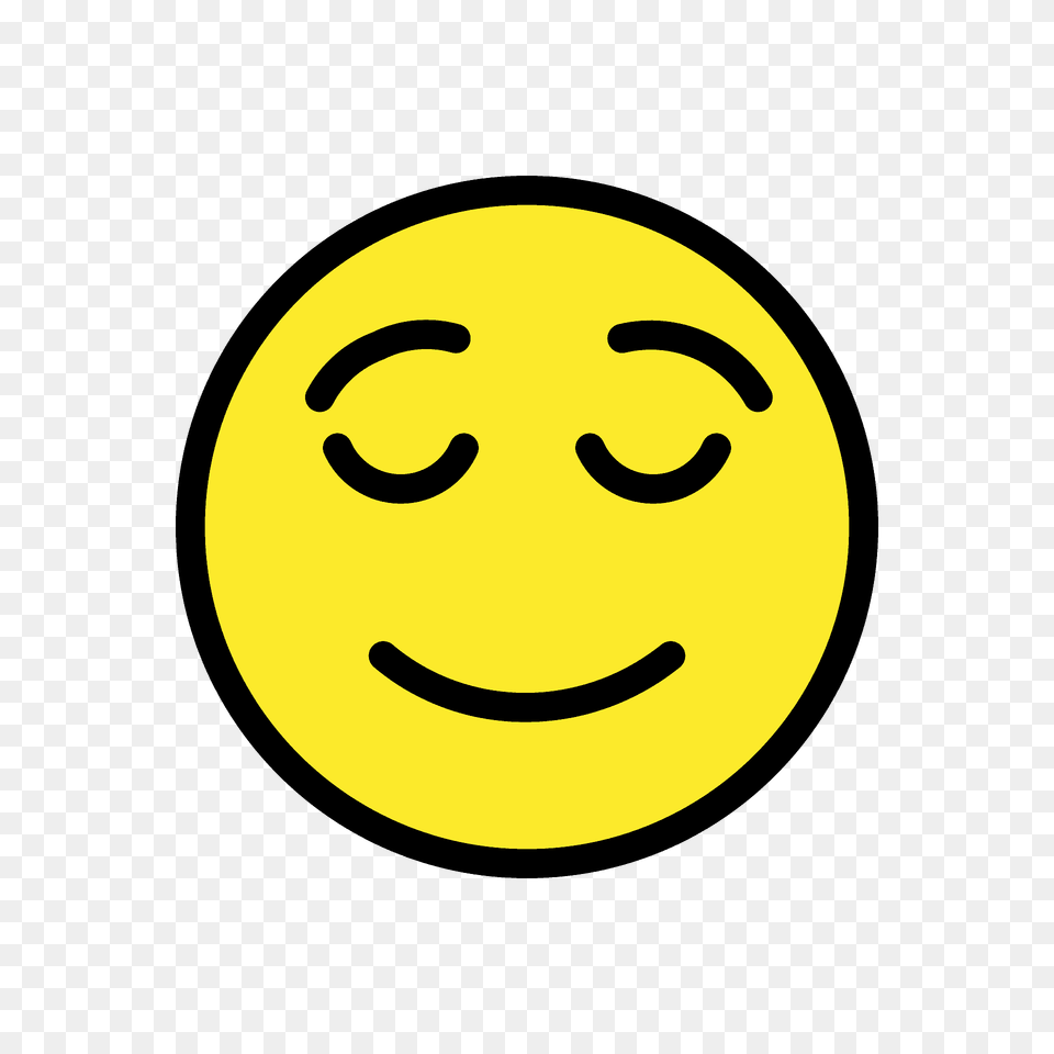 Relieved Face Emoji Clipart, Head, Person, Logo, Symbol Free Png Download