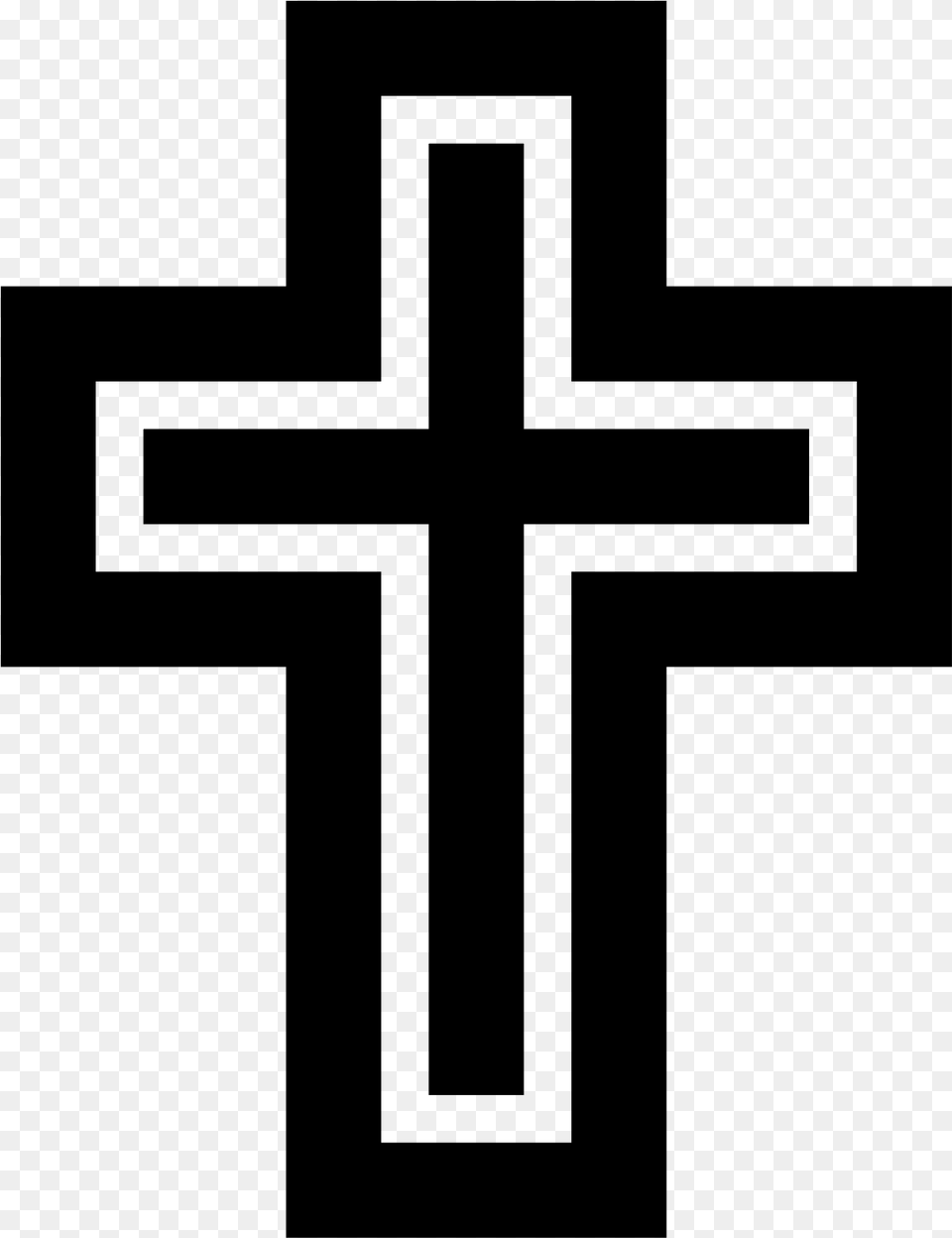 Religion Symbol Hd Cruz Icono, Gray Free Png Download