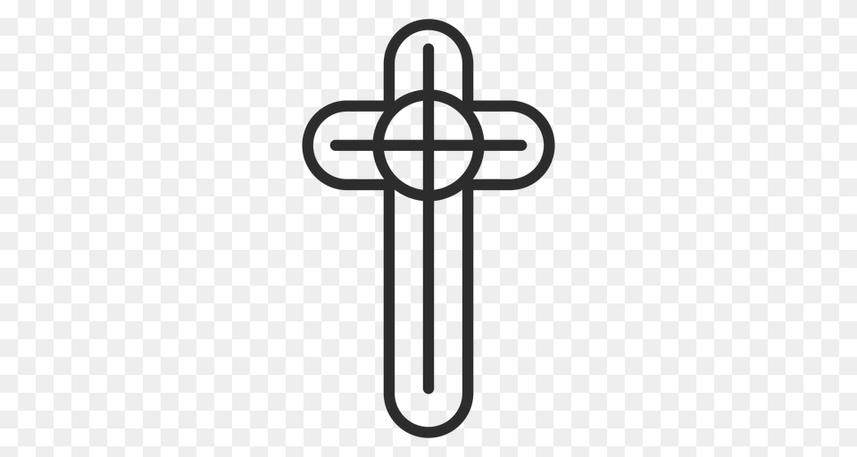 Religious Christian Cross Stroke Icon, Symbol Free Png