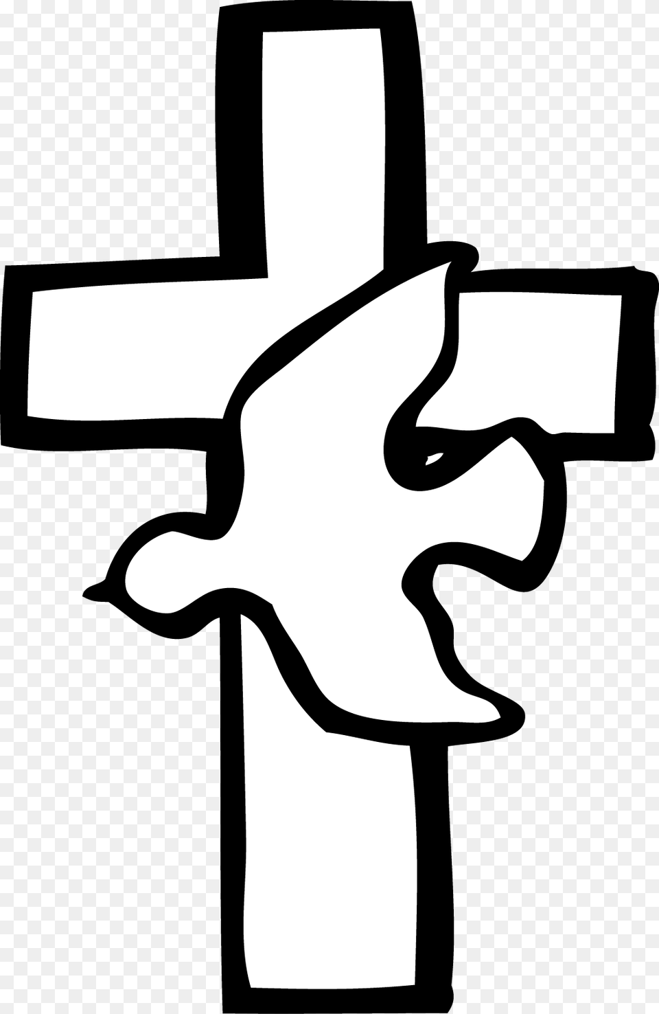 Religious Cross Clipart Religious Clipart Clipartcow Catholic Clipart, Stencil, Body Part, Hand, Person Free Png