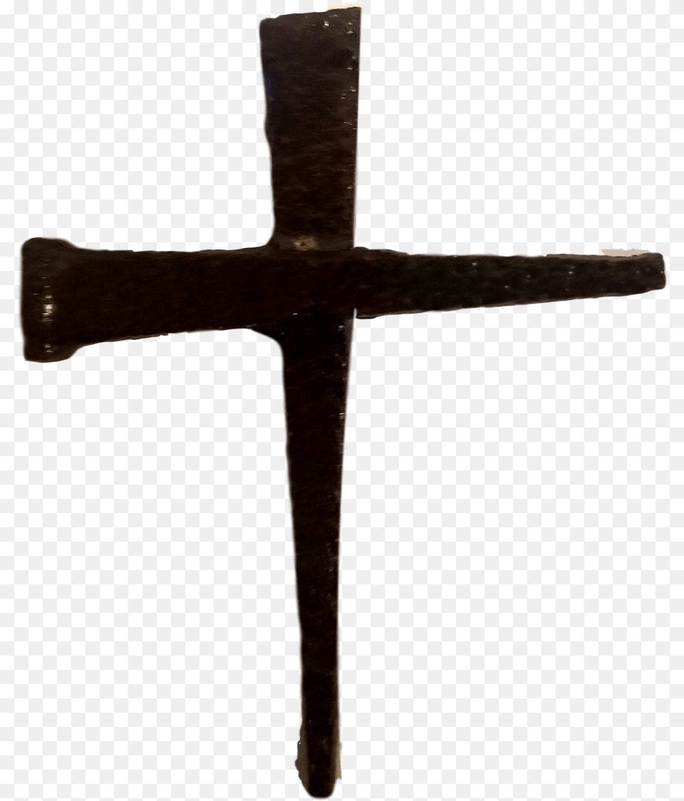 Religious Cross Small Iron Nails Wall Hanging Cross, Symbol, Sword, Weapon, Crucifix Free Png Download