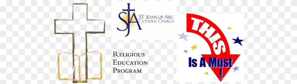 Religious Education Program Registrations Are Due Graphic Design, Symbol, Logo, Cross Free Png Download