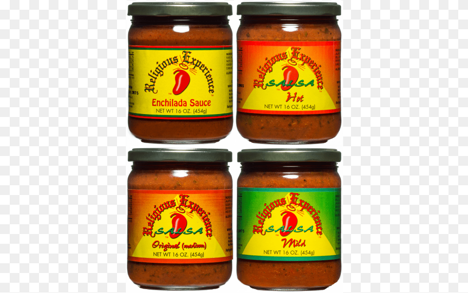 Religious Experience Salsa Religious Experience Mild Salsa 16 Oz Jar, Food, Ketchup, Relish, Mustard Png Image