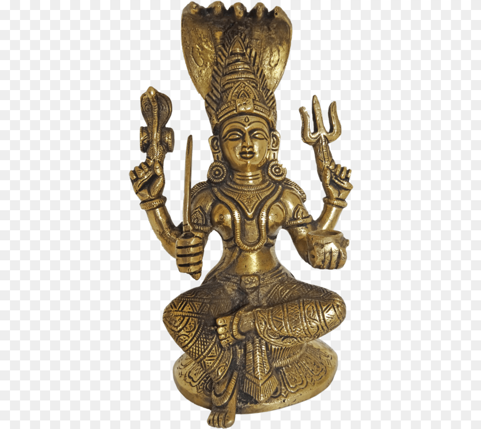 Religious God Durga Devi Brass Statue 4 X 10 Inch Statue, Bronze, Treasure, Person, Figurine Png Image