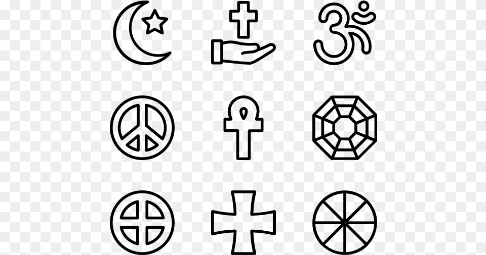 Religious Phone Email Icon, Gray Free Png