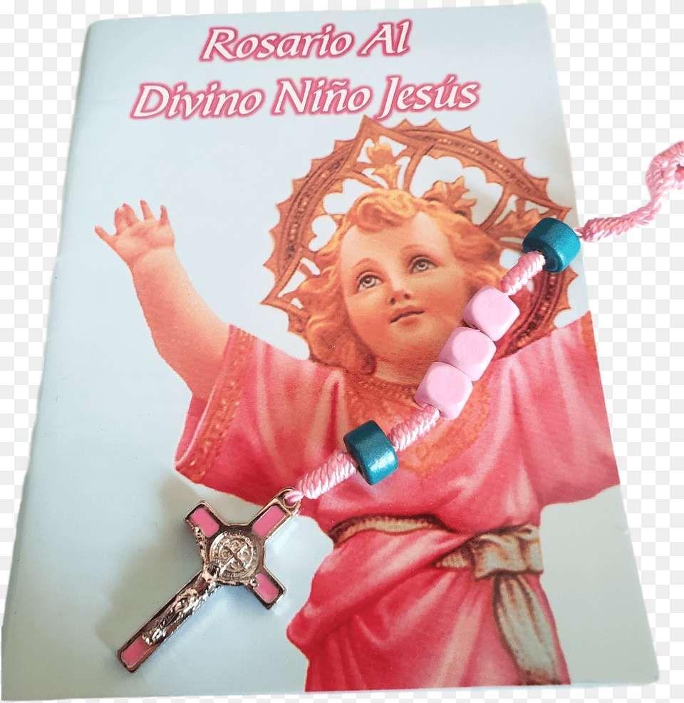Religious Rosary Small Various Saints With Book Divino Jesus, Symbol, Cross, Person, Girl Free Transparent Png