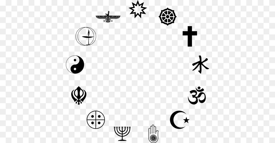 Religious Symbols Clip Art, Gray Free Png