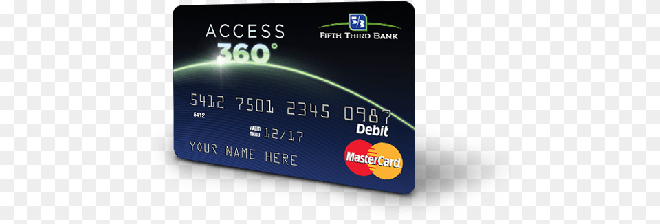 Reloadable Prepaid Debit Card Access 360 City Choice Fifth Third Bank, Text, Credit Card Free Transparent Png