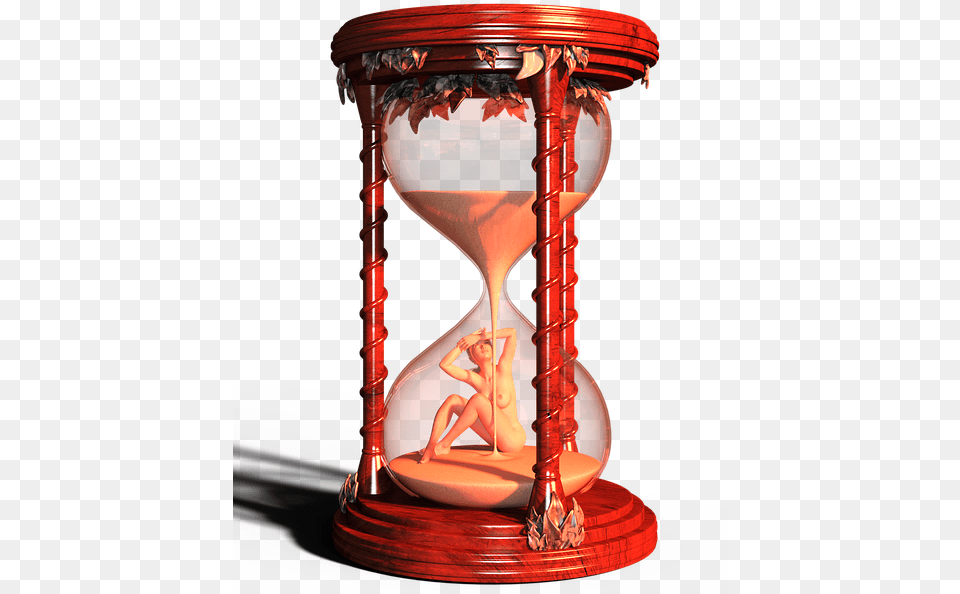 Reloj De Arena Tiempo Reloj Fugacidad Minutos Transparent Broken Hourglass, Adult, Female, Person, Woman Free Png Download