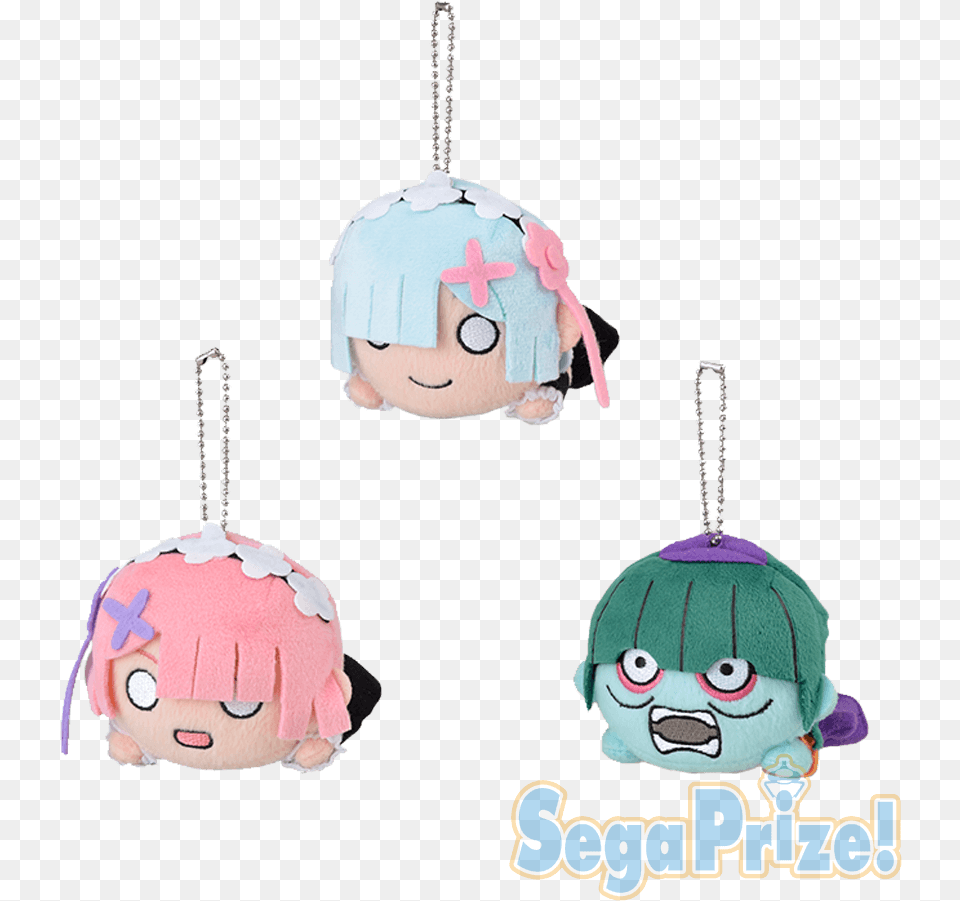 Rem And Ram Plush, Accessories, Earring, Jewelry, Toy Png Image