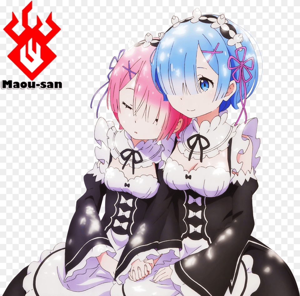 Rem And Ram Wallpaper Phone, Book, Comics, Publication, Baby Free Png Download