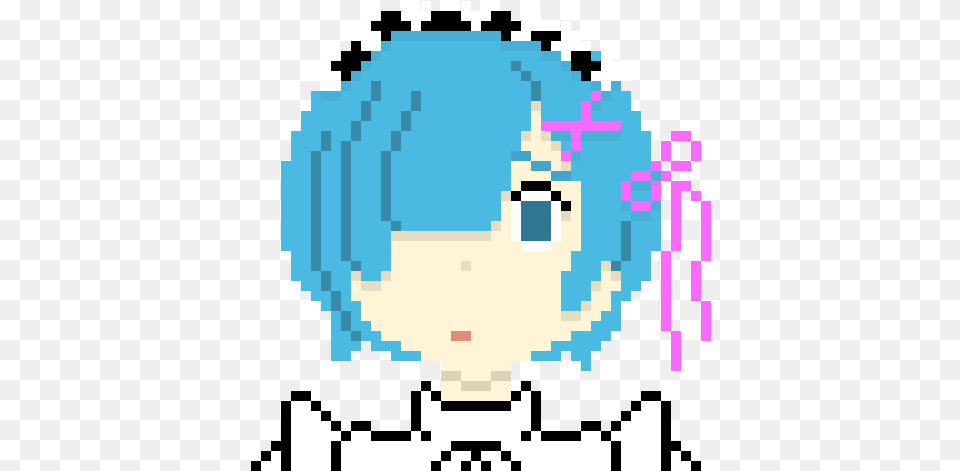 Rem Pixel Art Maker Miss Dragon Maid Pixel Art Png