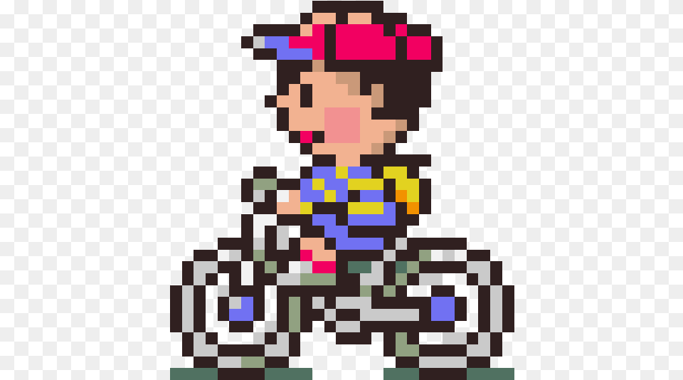 Remake Request Ness Sprite Gif, Art, Qr Code, Mosaic, Tile Png Image