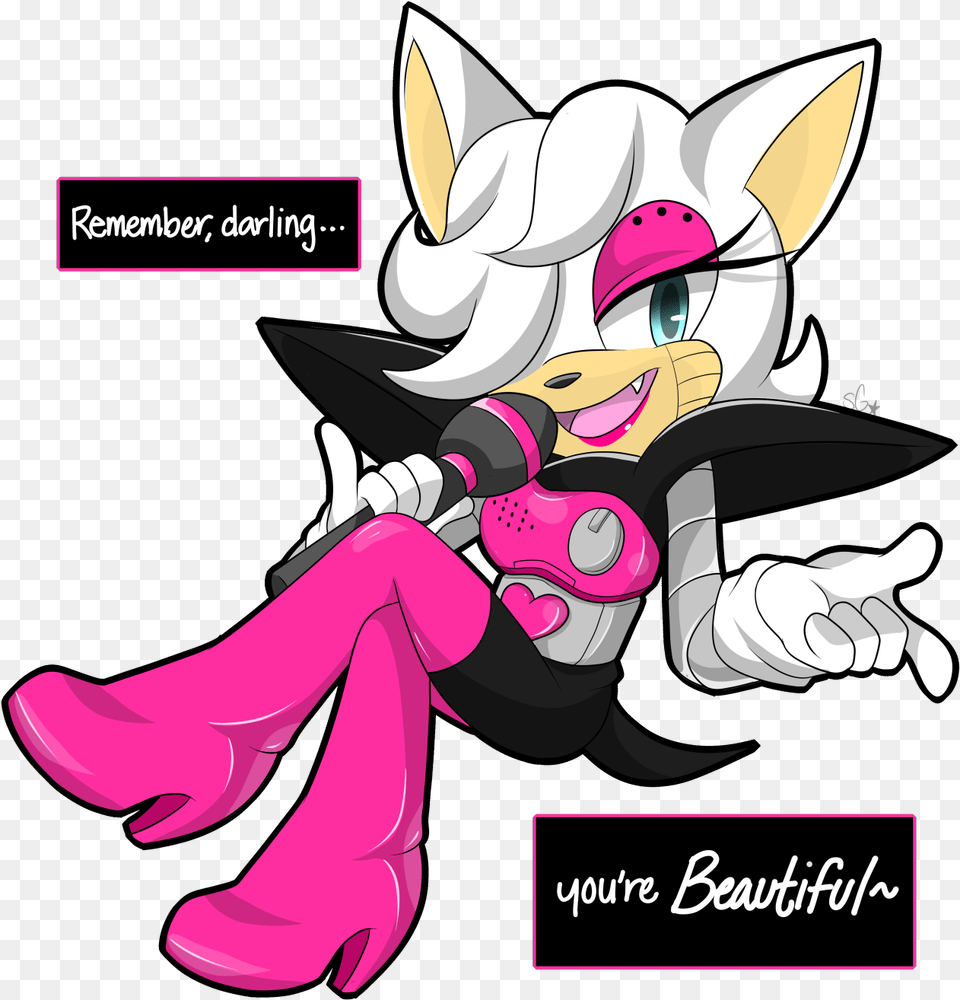 Remember Darling You Re Oun Beautiful Sonic Lost World Human Rouge The Bat, Book, Comics, Purple, Publication Png Image