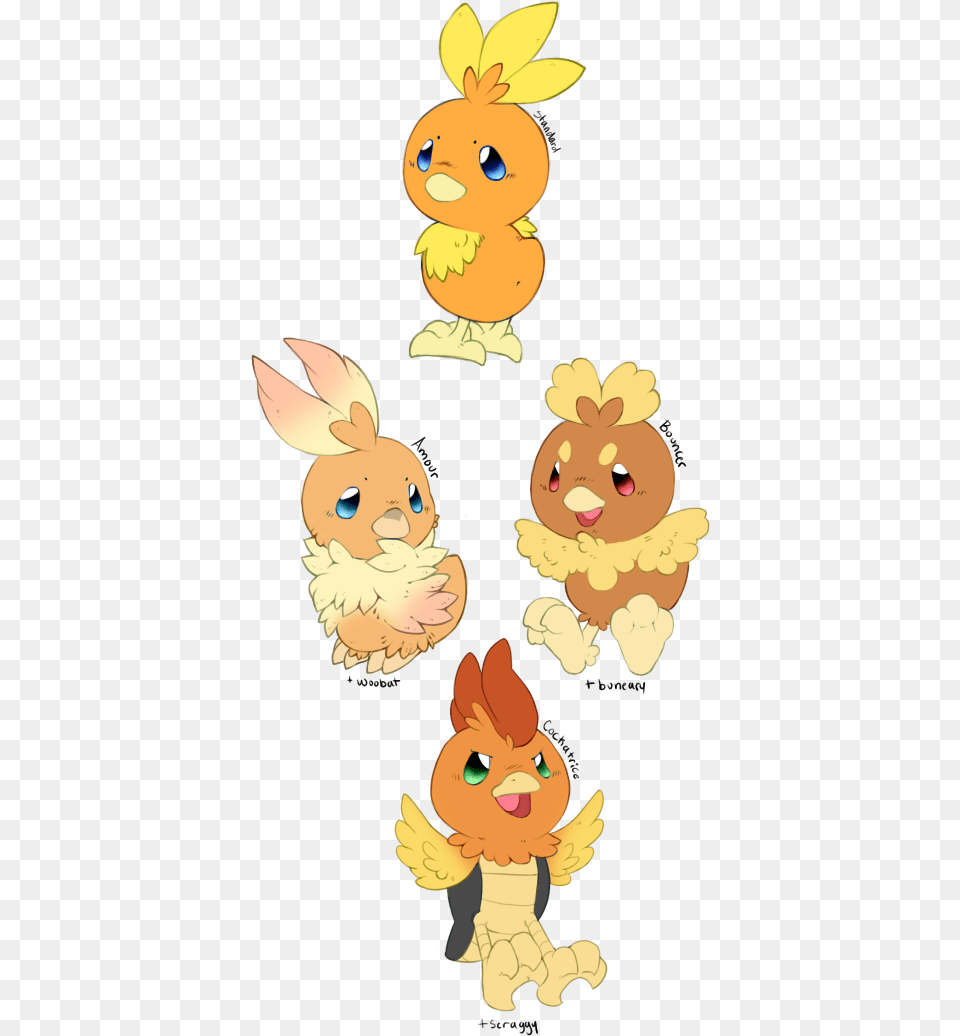 Remember Those Torchic Variants From A While Ago I, Cartoon, Animal, Cat, Mammal Free Transparent Png