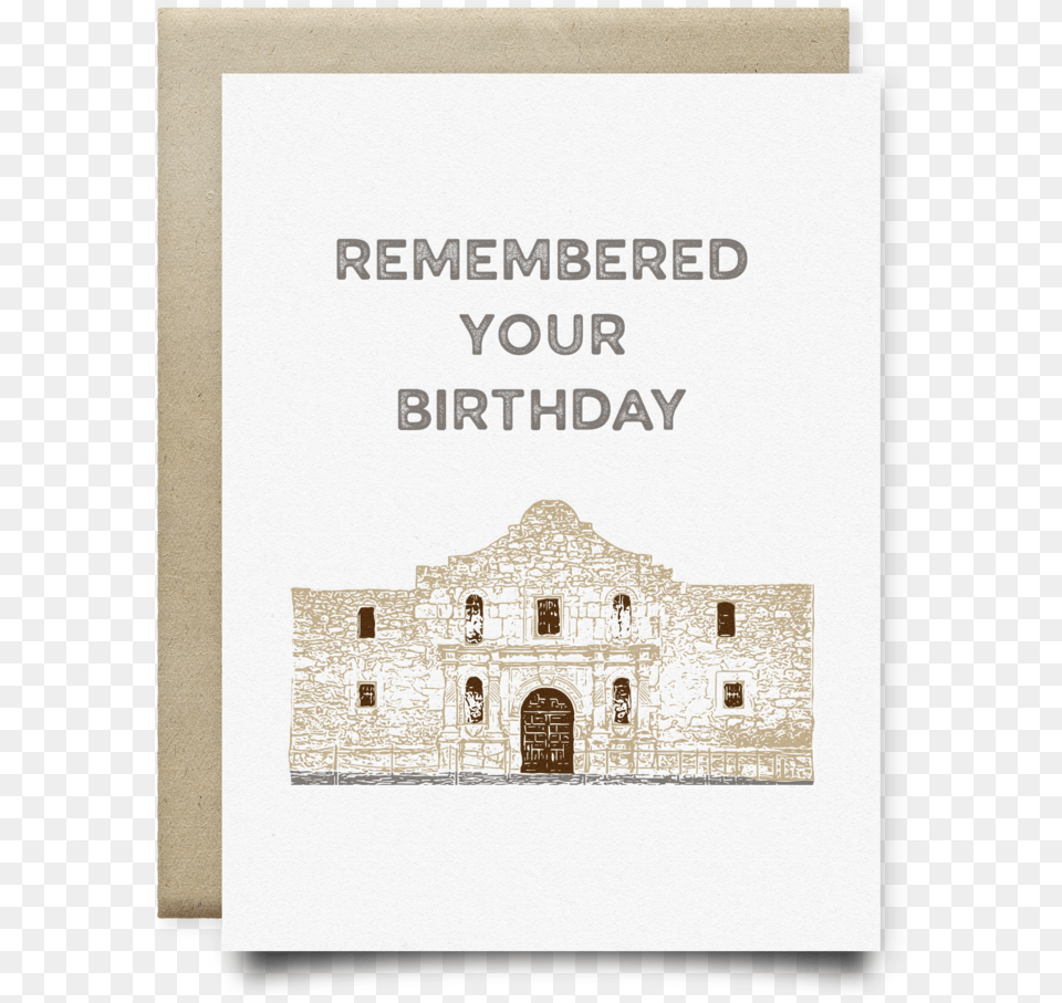 Remembered Your Birthday Alamo Card, Architecture, Book, Building, Page Png Image