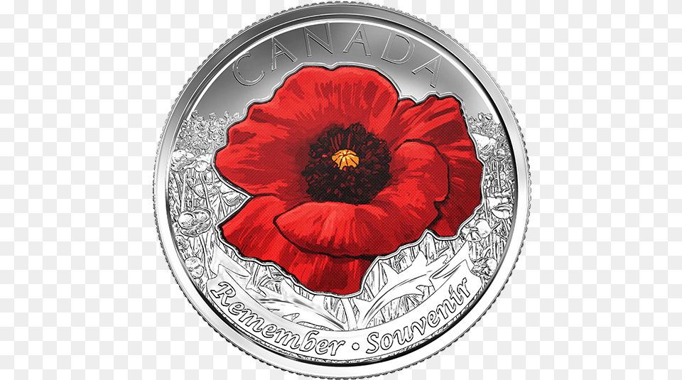 Remembrance Coin Pack 25 Cents Canada 2015, Flower, Plant, Money Png