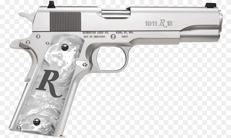 Remington 1911 Remington 1911 R1 Stainless, Firearm, Gun, Handgun, Weapon Png