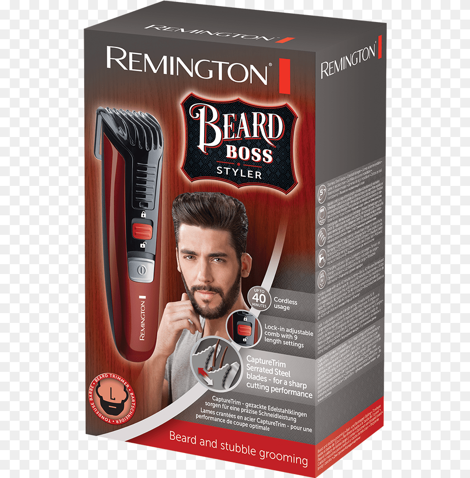 Remington Mb4125 Beard Boss Styler Remington Mb4125 Beard Boss Styler, Advertisement, Adult, Male, Man Free Png Download