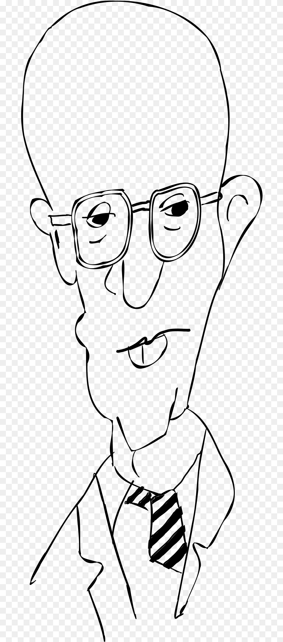 Remix Of Woody Allen Caricature Outline Clip Arts Caricature Outlines, Gray Png Image