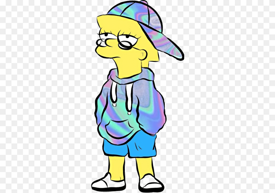Remixit Lisa Aesthetic Chill Lisasimpson Girl Freetoed, Baby, Person, Art, Face Free Transparent Png