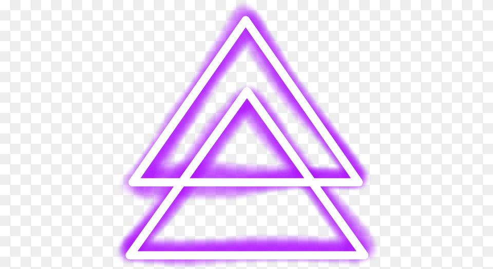 Remixit Neon Violet Triangle Triangle, Light Free Png Download