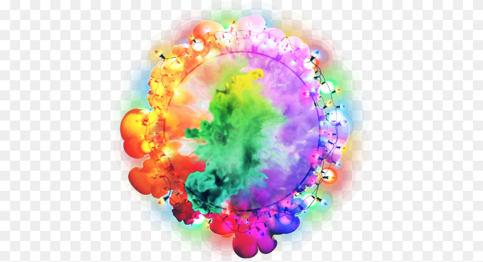 Remixit Smoke Light Colours Colourful Lightsmask Circle, Pattern, Accessories, Art, Graphics Png Image