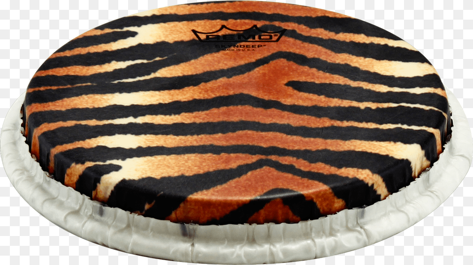 Remo Tucked Skyndeep Bongo Drumhead Tiger Stripe Graphic Toilet Seat Free Png