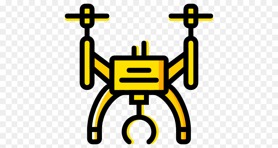 Remote Control Drone Camera Transportation Transport Fly Icon, Bulldozer, Machine Free Png Download