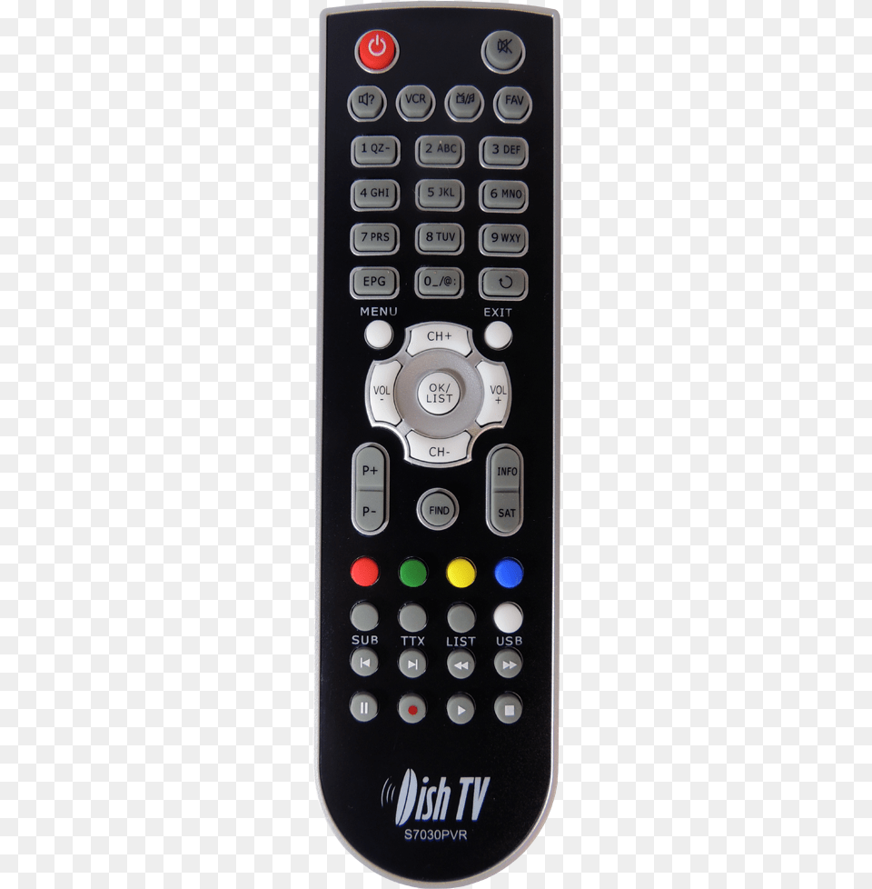 Remote Control For Dishtv S7030 Tvix Hd M, Electronics, Remote Control, Electrical Device, Switch Free Png