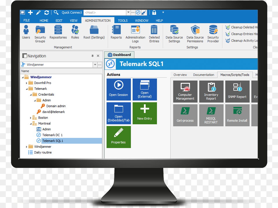 Remote Desktop Manager Main Screen Remote Desktop Manager Monitor, Computer Hardware, Electronics, Hardware, Pc Png Image
