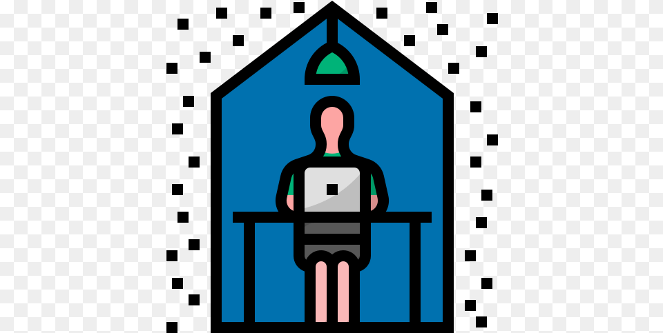 Remote Work Icon Language, Person, Altar, Architecture, Building Png