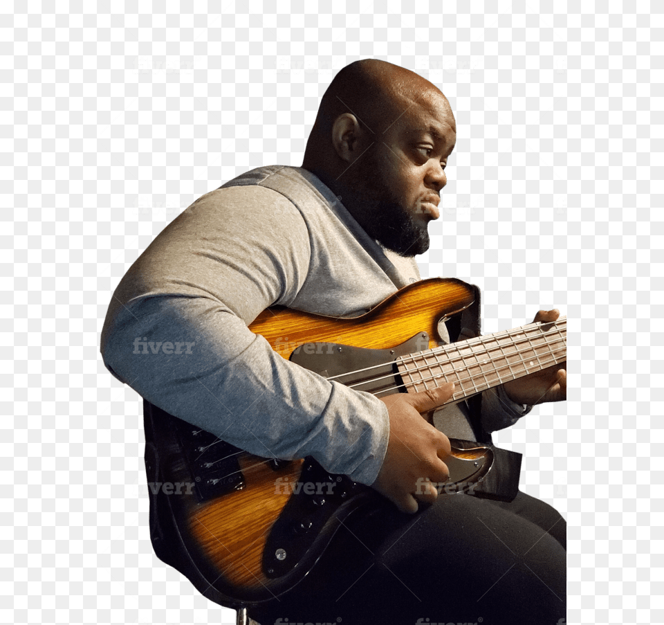 Remove Background To Make Transparent Sitting, Bass Guitar, Musical Instrument, Guitar, Adult Png Image