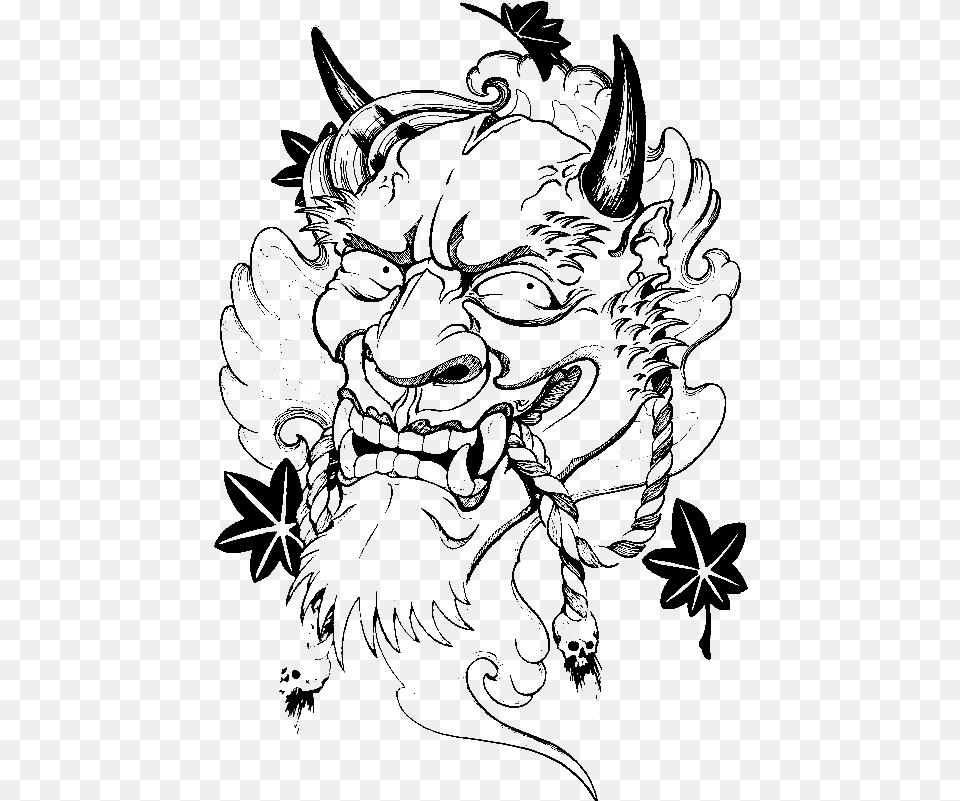 Removed The Backgrounds From The Original Uploaded Hannya Mask Drawing, Person, Nature, Outdoors, Art Free Png