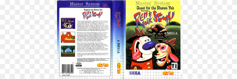 Ren Amp Stimpy Quest For The Shaven Yak For Sega, Advertisement, Poster Free Png Download