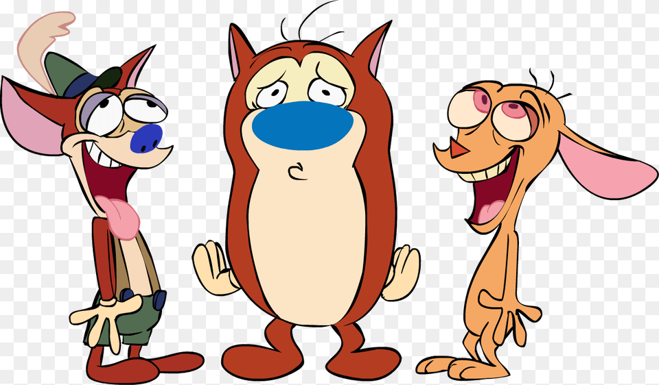 Ren Amp Stimpy With Friend Ren And Stimpy And Friends, Cartoon, Adult, Person, Woman Png