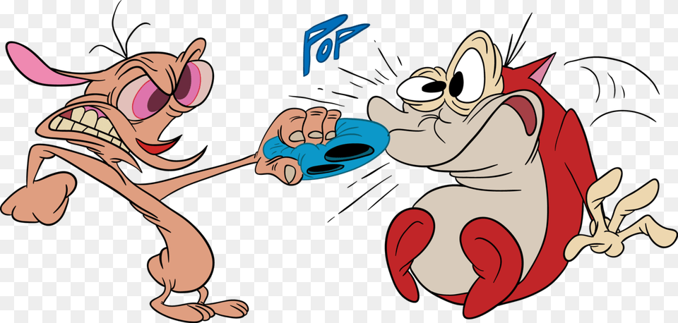 Ren And Stimpy Ren Pulling Stimpy39s Nose Off Lotusbandicoot Ren And Stimpy, Cartoon, Adult, Female, Person Free Transparent Png
