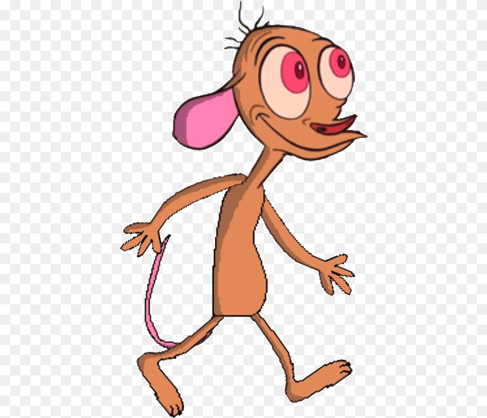 Ren And Stimpy Walking, Cartoon, Baby, Person Png