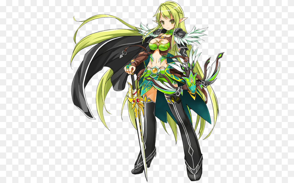 Rena Night Watcher Elsword Anime Elf Elsword Game Anime Rena Elsword Night Watcher, Book, Comics, Publication, Adult Free Png