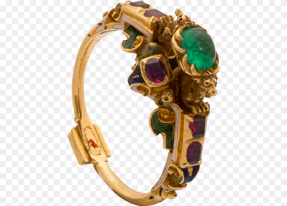 Renaissance Enameled Ring Set With Emeralds And Rubies Renaissance Ring, Accessories, Gemstone, Jewelry, Ornament Free Png Download