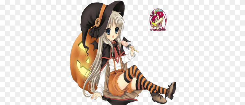 Render Anime Girl Halloween Roblox Halloween Anime Girl, Book, Comics, Publication, Adult Free Png Download