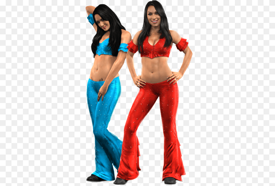 Render Bellatwins Wwe Svr 2010 Divas Roster, Adult, Person, Pants, Woman Free Transparent Png