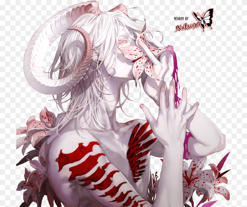 Render By Natsi On Anime Boy Horns, Book, Comics, Publication, Adult Free Transparent Png