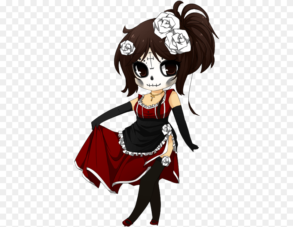 Render Catrina 3 Chibi Day Of The Dead, Book, Comics, Publication, Adult Png Image